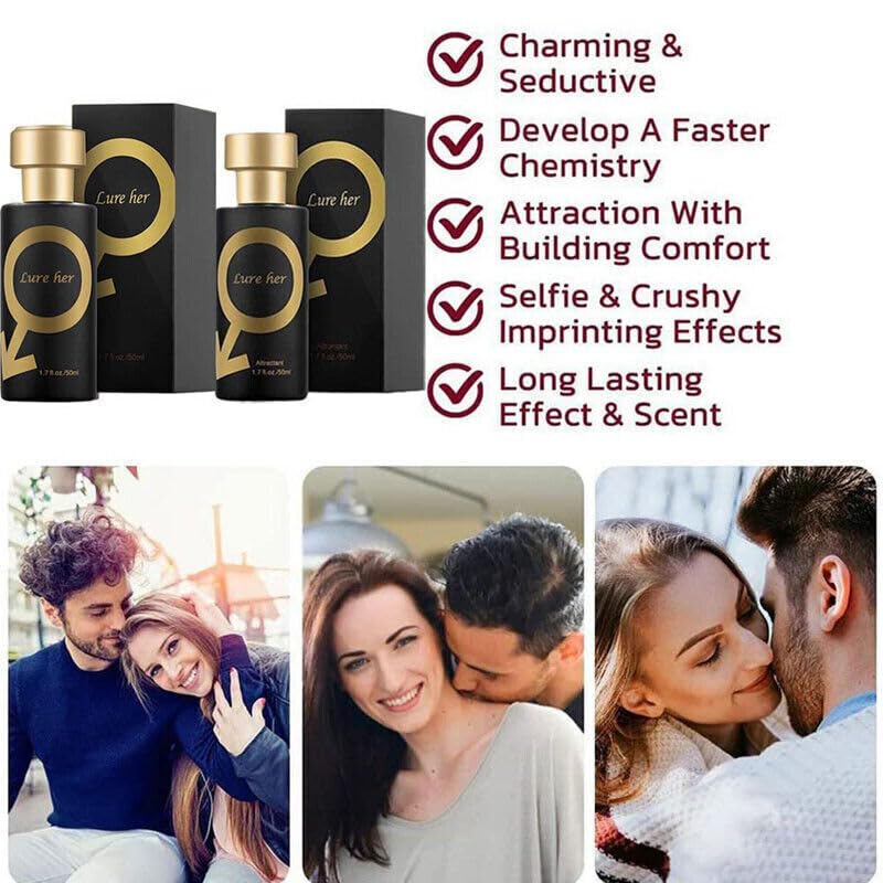 VeniCare Golden Lure Cologne for Men 1.7 Fl Oz – Irresistible “Lure Her” Perfume, Long-Lasting Masculine Fragrance for Attraction & Confidence