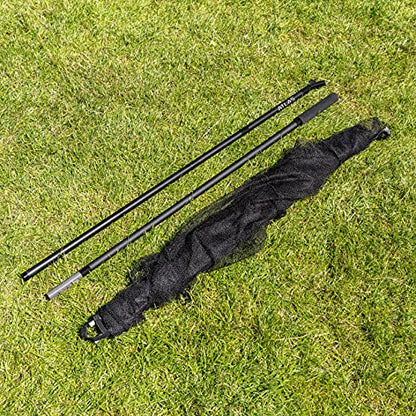 Atlas 42 Inch Landing Net - Fishing | 2-Part Carp Carbon Handle Long-Lasting Accessories Black