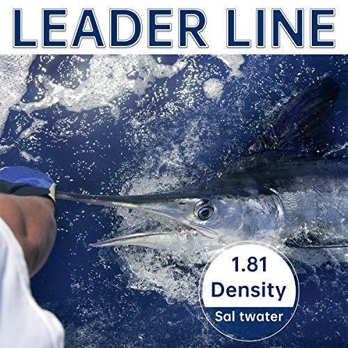 Rikimaru FC 100% Fluorocarbon Pure Shock Resistant, Sinks Faster Than Mono, Leader Material, 2LB-150LB - color: Clear, size: 50Yards-80LB