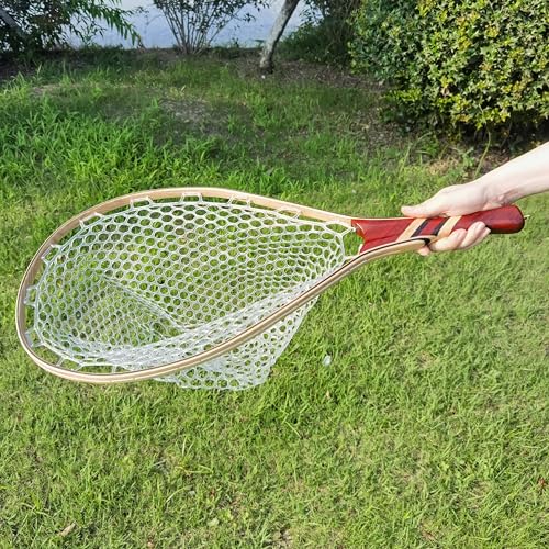 AIRROAD Fly Fishing Landing Net.Gifts for Father - style: Pu-3