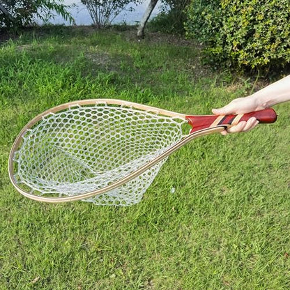 AIRROAD Fly Fishing Landing Net.Gifts for Father - style: Pu-3