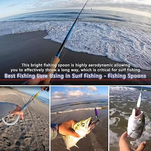 Fishing Spoons Fishing Lures Casting Spoon Metal Jig Lure Trout Lures for Freshwater/Saltwater, Reflective Spoons Bait with Treble Hooks Fishing Tackle 5 Pcs - color: Sliver (5pcs), size: 11/16oz