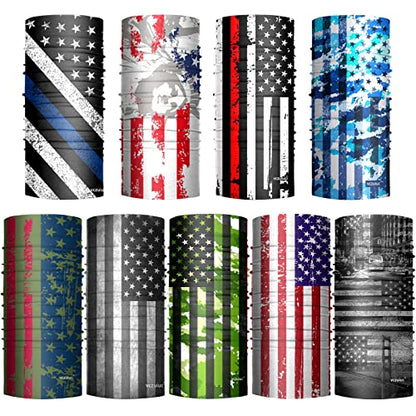 VCZUIUC Neck Gaiter Face Cover Mask Balaclava for Men and Women - color: 9pcs Flag -a, size: One Size