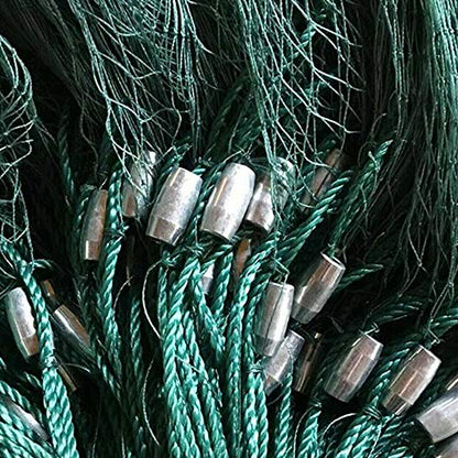 6.5 x 33 ft /10 x 65 ft Fishing Drag Net Fish Beach Polyethylene Mesh Float Bait Trap Durable with PVC Foam Float Bobbers Lead Sinkers for Ponds, Creeks, Rivers - size: 10x65ft