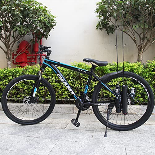 Fishing Rod Holder, Secures Fishing Pole to Bicycle,2 Tubes Rod Holder, Holds 2 Rods, Easy to Mount, Rod Rack for Bicycle Fishing