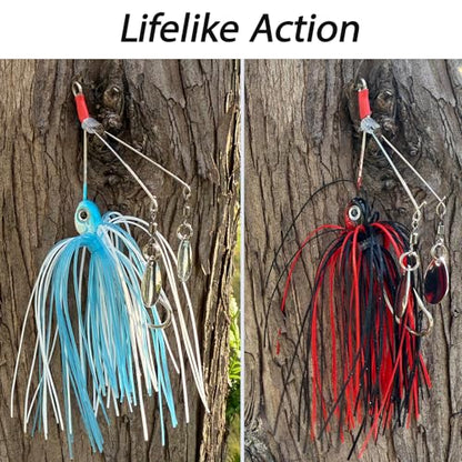 Tripquips Bass Spinner Baits, Spinnerbait Fishing Lures Hard Metal Swimbait for Bass Pike Trout Salmon 5Pcs - color: 5Pcs-0.42oz