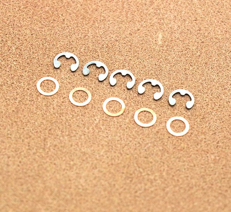 Pack of 5 Set Replace Parts New Shape Circlip Clasp,Gasket,Stainless Steel Parts,Baitcasting Reel Fishing Wheel Install Refit Repair Accessories for ABU C4 C3 OMOTO