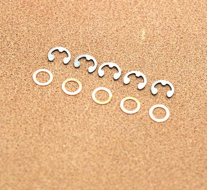 Pack of 5 Set Replace Parts New Shape Circlip Clasp,Gasket,Stainless Steel Parts,Baitcasting Reel Fishing Wheel Install Refit Repair Accessories for ABU C4 C3 OMOTO