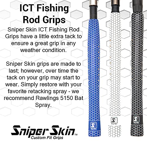 SNIPER SKIN Fishing Rod Grip - Fishing Gear Accessories - Waterproof & Adjustable - Easy to Install, Strong Replacement Grip - color: Green Camo Commander