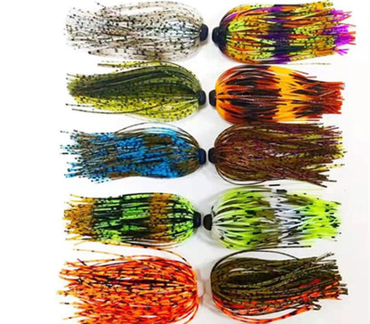 Pack of 12 Colorful Silicone Skirts Streamer Spinnerbaits Buzzbait Fishing Bait Lures