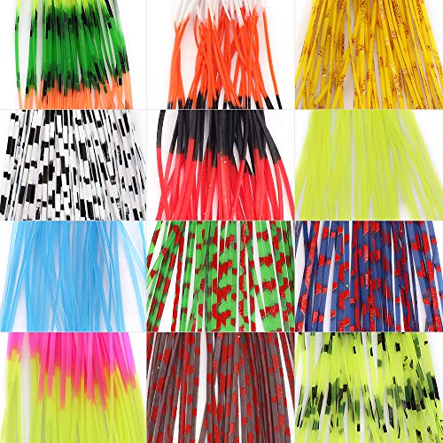 Fly-Tying-Materials-Rubber-Legs-Silicone-Rubber-Skirt 12-24 Colors Fly Tying Supplies - color: 24 Colors kit
