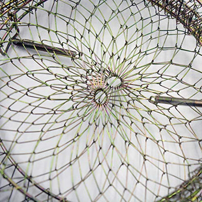 Metal Rustproof Collapsible Fish Basket - Robust and Easy to Use Net Cage for Live Fish