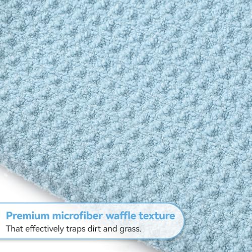 Mile High Life | Pro Tour Caddy Towel | 17" x 40" with 8" Center Slit | Premium Microfiber Waffle Texture - color: Sky Blue, size: 16" x 30"