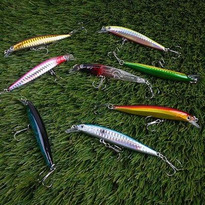 Jerkbait Minnow Fishing Lures Bass, Jerk Bait Bass Bait for Walleye Trout Pike Freshwater Surf Saltwater Fishing Lures - style: A-8pcs-3.8in/0.25oz