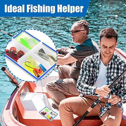 4 Pcs Mini Waterproof Tackle Organizer - Small Fly Fishing Box with Dividers for Hooks, Flies, Beads & Lures - size: 4in(L)×2.5in(W)×1in(H)