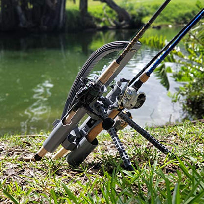 Rod-Runner Fishing Rod Rack - Express 3 Fishing Rod Carrier - Gray