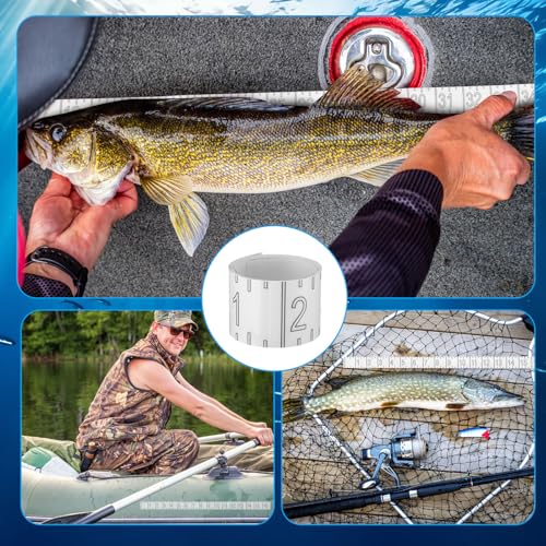 Dunzoom 72 Inch Fish Measuring Tape Sticker for Boat Ruler Sticker Waterproof Clear Self Adhesive Ruler for Boat Fishing Rod Kayak Accessories Cooler Workbench