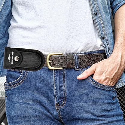 Multitool Belt Sheath for Leatherman, Gerber - Nylon Knife Pouch for Folding Knife - Snap Closure Knife Holder with Horizontally or Vertically Carry Belt Loop - size: Small