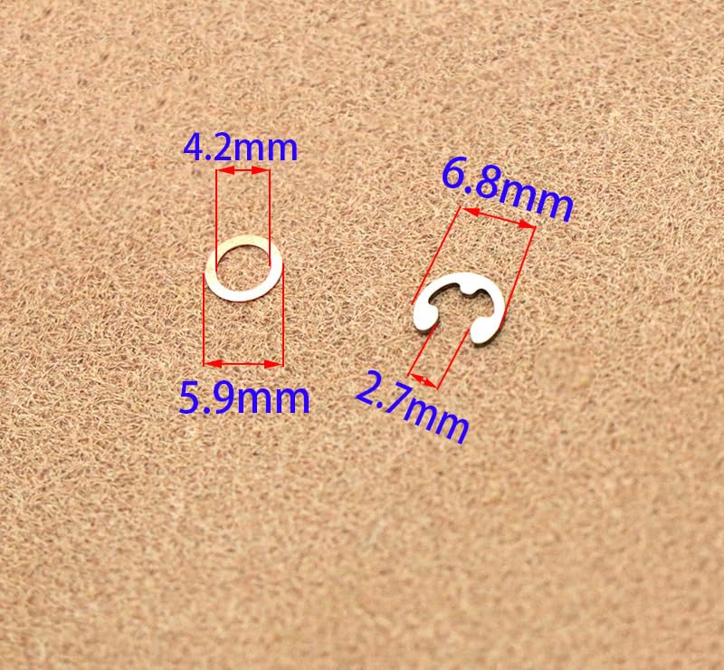 Pack of 5 Set Replace Parts New Shape Circlip Clasp,Gasket,Stainless Steel Parts,Baitcasting Reel Fishing Wheel Install Refit Repair Accessories for ABU C4 C3 OMOTO