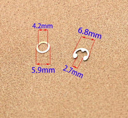 Pack of 5 Set Replace Parts New Shape Circlip Clasp,Gasket,Stainless Steel Parts,Baitcasting Reel Fishing Wheel Install Refit Repair Accessories for ABU C4 C3 OMOTO
