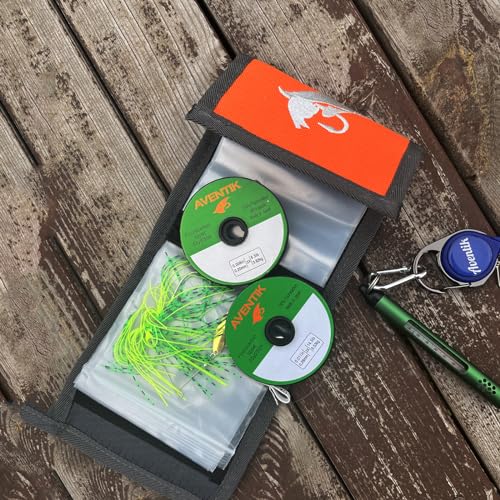 Aventik Fly Fishing Tippet Leader Fluorocarbon Line Fly Line Tippet Holder Fast Sinking Invisible - size: 3pc-3X