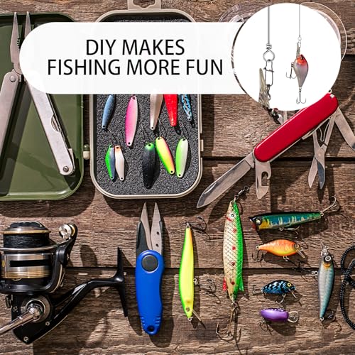 100 Pack Fishing Looped Spinner Shaft, Stainless Steel Spinner Bait Wire Fishing Lure Making Supplies - Lure Making Kit Rigs for Freshwater Bass, Trout, Walleye, Salmon, Catfish - size: 0.8*160mm