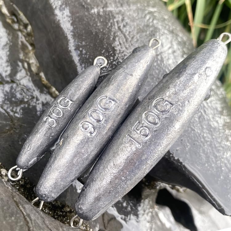 Trolling Weights Inline Fishing Weights Sinkers Double Ringed Weights for Saltwater Freshwater Fishing Get Lures Deeper 1oz to 5oz - style: 1 Ounce-5pcs