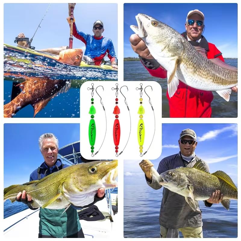 YOTO Santee Cooper Rig, Catfish Rig for Bank Fishing, Catfishing Tackle Rattler Floats, Chunky Rigs Catfish Equipment - style: Spiral Catfish Bells - 6pcs