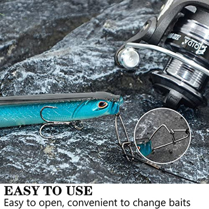 YOTO Steel Fishing Leaders Wire丨125LB Heavy Duty Saltwater Fish Leader丨High Strength Leader with Swivel and Snap - color: green-30pcs