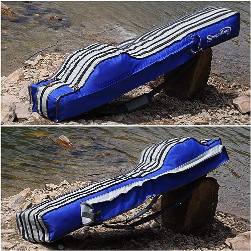 Sougayilang Fishing Rod Bag - 3 Layer Organizer, Pole Case, Storage Bag, Rod and Reel Carrier for Travel - 160cm/63in - color: Length: 160cm/63in