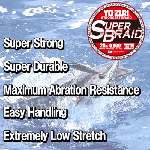 Yo-Zuri Superbraid 660 yd Floating Braid, 5-Color, 100 lb