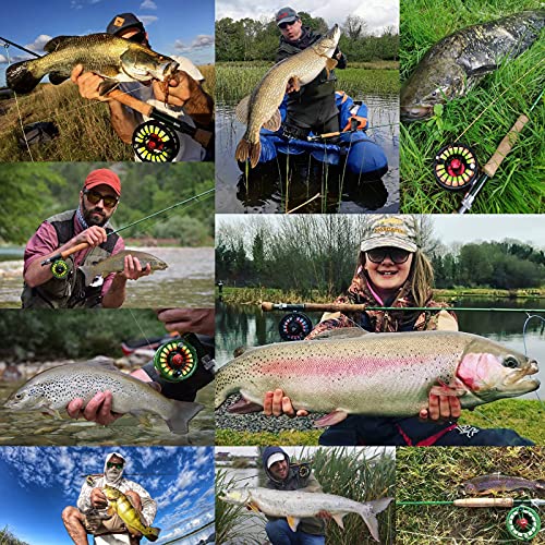 M MAXIMUMCATCH Maxcatch Premier Fly Fishing Rod and Reel Combo Complete 9' Fishing Outfit - color: Premier Rod+Black AVID Reel, size: 6 wt -9' Half-Handle Rod,5/6 Reel