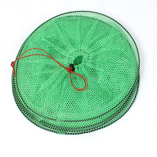 Ruilogod Collapsible Fish Shrimp Crab Cage 3 Sections Fishing Keep Net Green (id: b53 98b 0e3 d9b c94