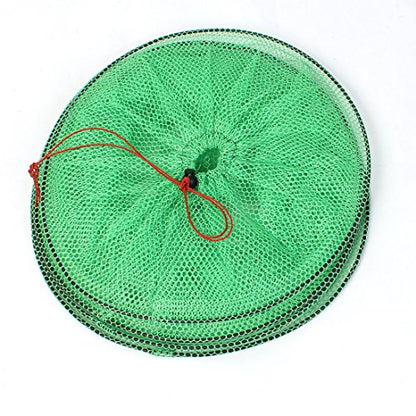 Ruilogod Collapsible Fish Shrimp Crab Cage 3 Sections Fishing Keep Net Green (id: b53 98b 0e3 d9b c94