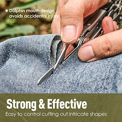 PERWIN Multitool Stainless Steel Multi-Tool Pliers 22-in-1 with Safety Locking, Pocket Knife, Bottle Opener, EDC Equipment With Pocket Clip for Survival, Camping, Hunting and Hiking. - color: Silver, size: 22 in 1