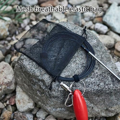 Stainless Steel Fish Holder for Secure Live Survival Fishing Gear Tool for Anglers Use Stainless Steel Stringer Keeper Live Holder - color: 8 meters