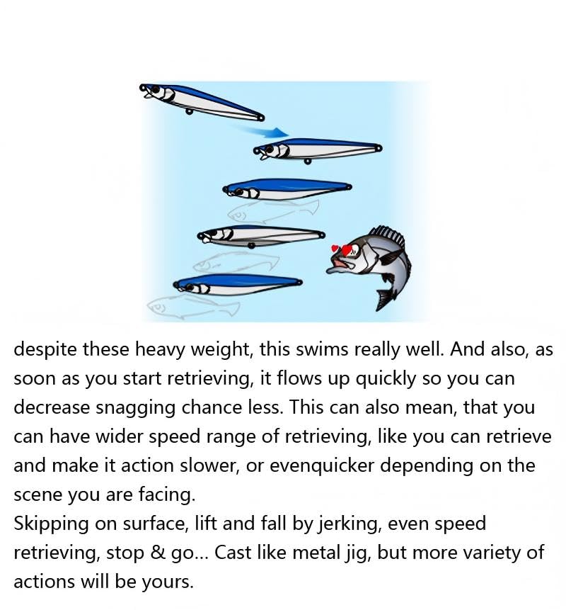 Ocean Fishing Minnow Lures 3pcs | High-Index Plastic Jerkbait Swimbaits for Bass & Trout - color: AH1038C-4'' 1.3oz