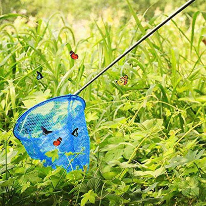 Kids Telescopic Butterfly Fishing Nets for Kids Catching Insect Net Outdoor Tools for Catching Bugs Fish Insect Ladybird, Extendable 34 Inches and Anti Slip Grip - color: 5 Pack