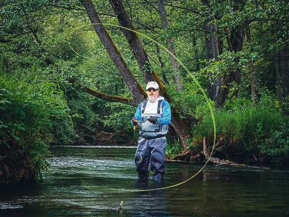 Trout Fly Fishing Line, Weight Forward Floating with 2 Welded Loops - color: Moss Green+ Gold, size: WF7F-100FT