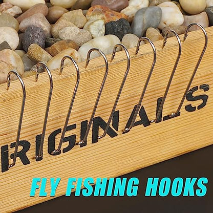 Fly Tying Hooks Assortment Dry Fly Fishing Hooks for Trout Salmon Fishing | Black Nickel High Carbon Steel, 480pcs/320pcs Fly Hooks for Dry Wet Nymphs Streamers Caddis Pupa Freshwater Saltwater Fishing - style: 480pcs