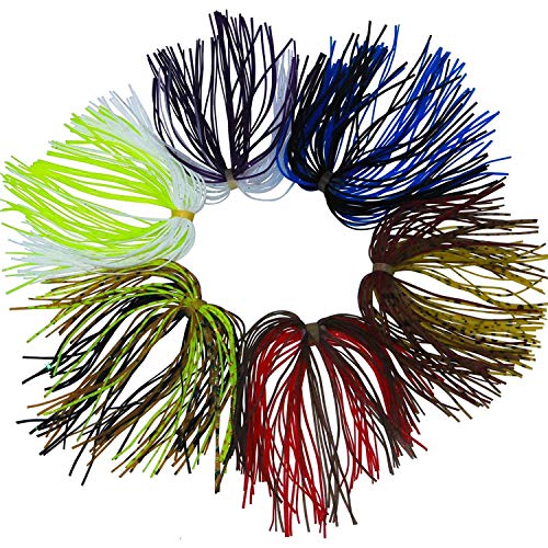 Spinnerbait Skirts Jig Skirts Silicone Bass Fishing Jigs Replacement Skirt 50 Strands DIY Fishing Lures Rubber Skirt for Spinnerbaits Buzzbaits Spoon Blade Squid Jig 6/18/30 Bundles - style: 6pcs