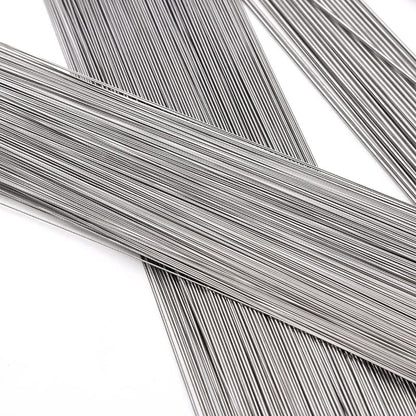 25PCS 40CM 15.7" Stainless Steel Spring Wire Hard Full Straight 2.0mm Fishing Accessories - size: 2.0mm