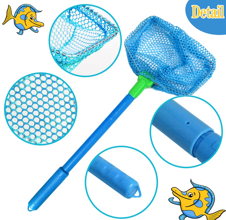Fishing Net, TSYAN Bug Net Catching Crab Insect Nets Beach Toys Floating Bait Butterflies Colorful Nets for Kids Outdoor Playing 16 inches - style: 4 Pack