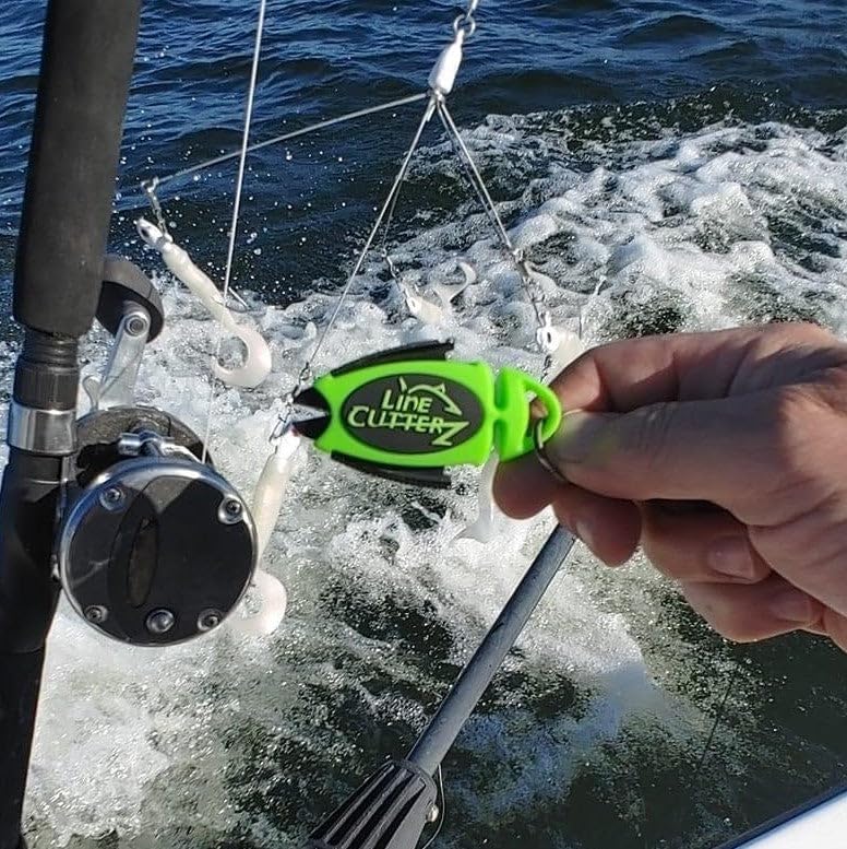 LINE CUTTERZ Patented Dual Hybrid Ceramic Cutter + Stainless Steel Micro Scissors Fishing Line Snipper - Black - color: Black