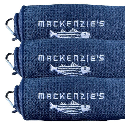 Mackenzie’s Signature Fishing Towel - 3 Pack Fishing Towel – 15 X 15 | Gifts for Fishermen, Cooks, Mechanics, Tradesmen, Fast Drying, Waffle Weave, Fishing Gear