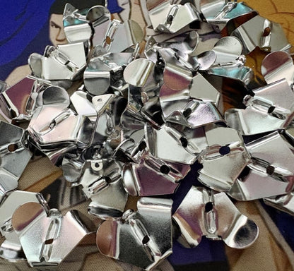 50pcs Buzzer Spinner Blades, Thickened Stainless Steel Delta Blades for Buzzbaits Surface Lures Size 20 * 28mm - color: Silver 50pcs