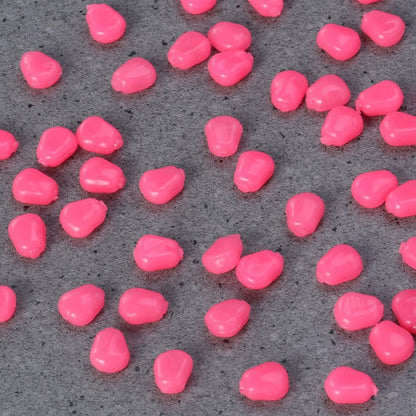 Vanzack Corn-Grain Fish Bait - 50Pcs Soft Silicone Lures in Pink for Freshwater and Saltwater Fishing