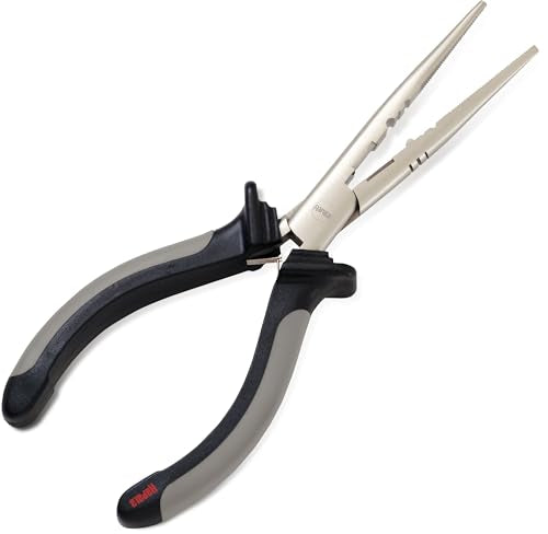Rapala Fishermans Pliers 6 Inch Bulk Fishing Pliers for Split Rings Hook Removal Crimping and Tackle Rigging